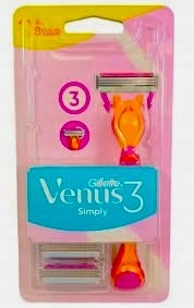 GILLETTE Simply VENUS 3 Maszynka do golenia Damska + 8 wkładów