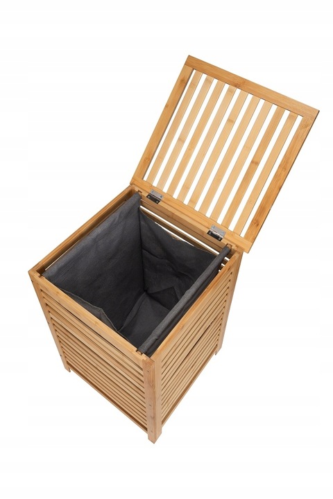 Kosz na pranie bambusowy jednokomorowy BAMBOO 40x40x60cm