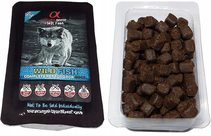 Alpha Spirit Karma WILD FISH 10x200g Półmiękka i Bezzbożowa karma dla psa