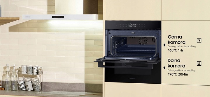 Piekarnik SAMSUNG DUAL COOK FLEX NV7B43251AKU2 CZARNY flex door
