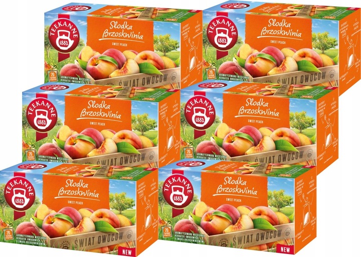 (x6) TEEKANNE Herbata Słodka Brzoskwinia 20tb