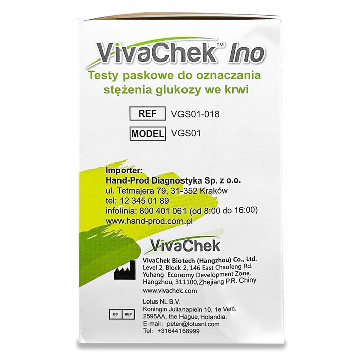 Paski do glukometru VivaChek Ino do oznaczania glukozy 50 sztuk