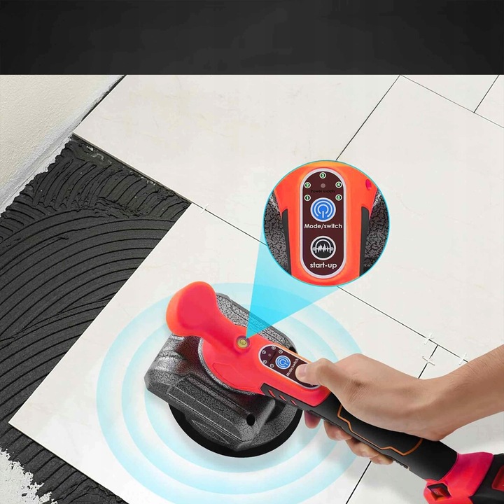 PRZYSSAWKA WIBRUJĄCA DO PŁYTEK WIBRATOR DO POZIOMOWANIA 2xAKU MOCNA