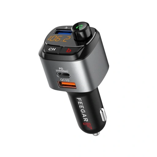 FEEGAR Transmiter FM Zestaw głośnomówiący BT QC3.0