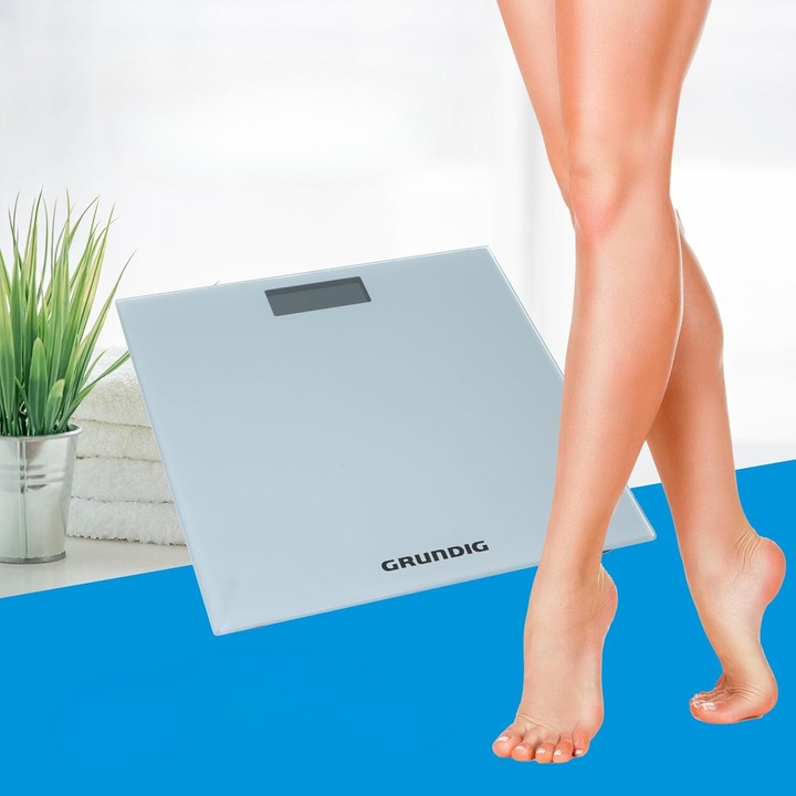 WAGA ŁAZIENKOWA ELEKTRONICZNA SZKLANA LCD PRECYZYJNA 180KG GRUNDIG