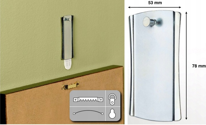 Haczyki Samoprzylepne do obrazów Command bez wiercenia do 3,6kg zestaw