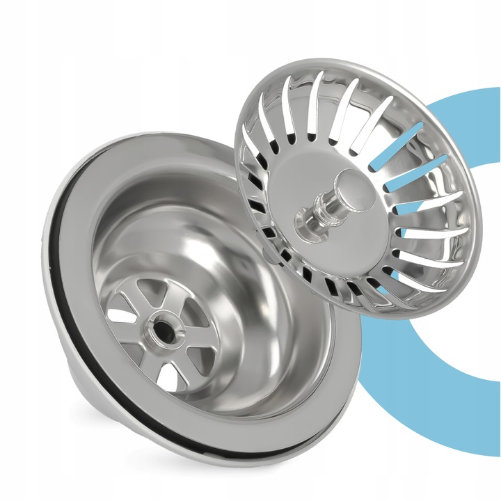 Odpływ Zlewu 3,5 SITKO METALOWE Korek Spust Syfon Zlewozmywaka Uniwersal MR