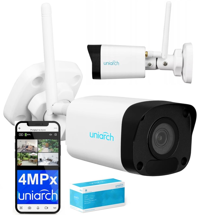 BEZPRZEWODOWA KAMERA WIFI MONITORING 2K+ ZEWNĘTRZNA ZOOM X4 UNIARCH UNIVIEW