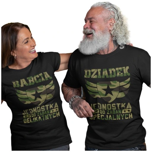 KOSZULKI NA DZIEŃ BABCI I DZIADKA PREZENT JEDNOSTKI DO ZADAŃ SPECJALNYCH