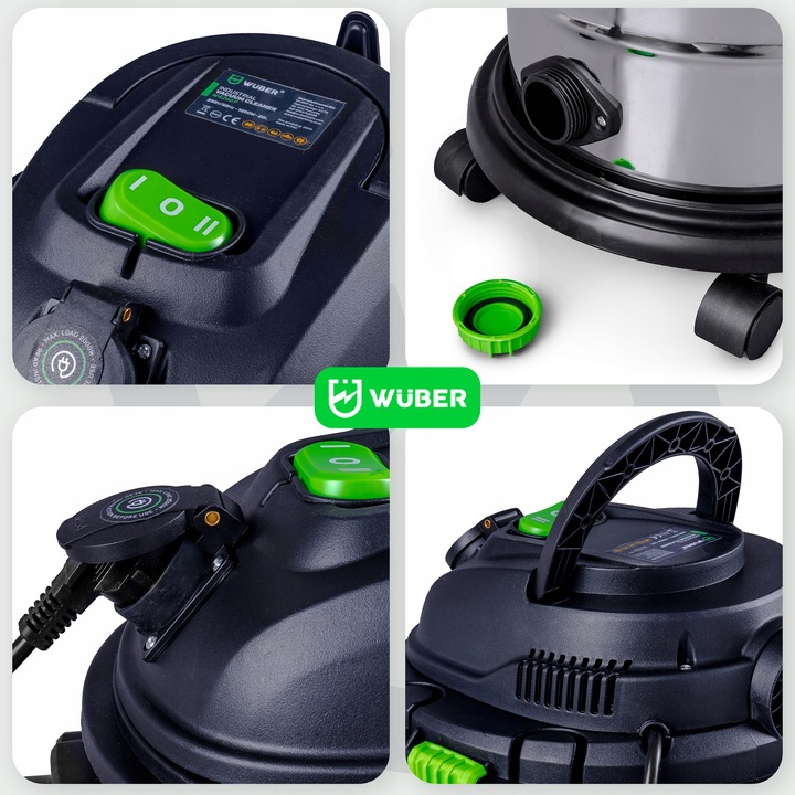 ODKURZACZ PRZEMYSŁOWY WARSZTATOWY MOKRO SUCHO HEPA POPIÓŁ GIPS MOCNY