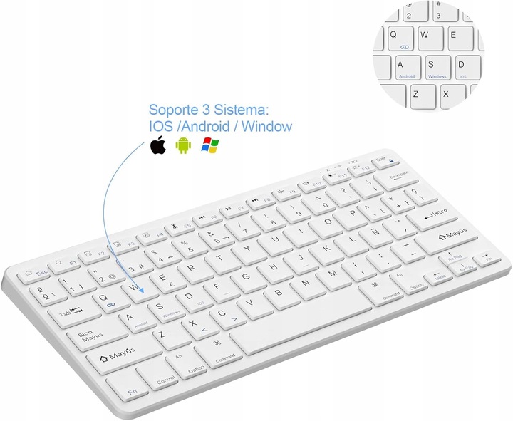 KLAWIATURA BEZPRZEWODOWA UNIWERSALNA BLUETOOTH USB-C PRZENOŚNA TABLET TV PC