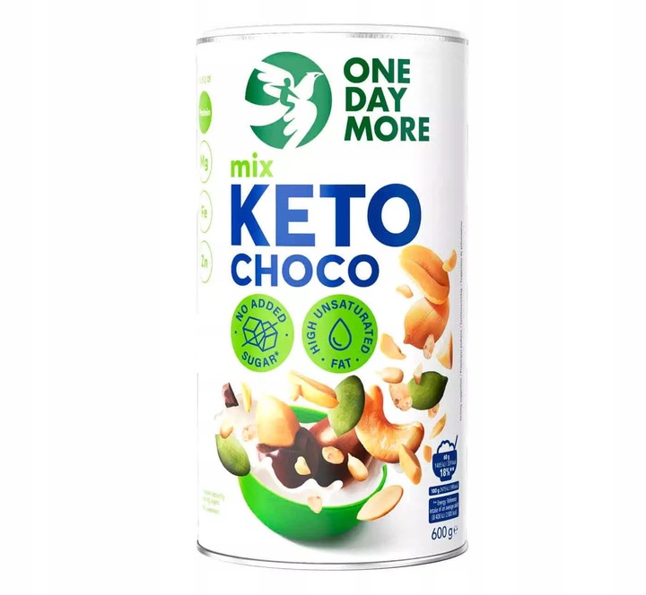 OneDayOneMore Mix Keto Czekoladowy 600g keto bez cukru 2 tyg. śniadań