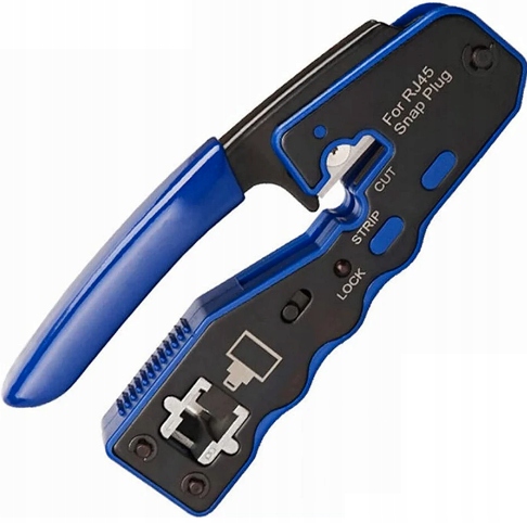 ZACISKARKA WTYKÓW PRZELOTOWYCH RJ45 PASS THROUGH ŚCIĄGACZ IZOLACJI STRIPPER