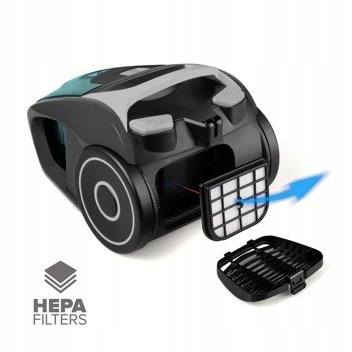 Odkurzacz BEZWORKOWY cyklonowy domowy HEPA Ideal 700W Mały Mocny Lekki 1,5L