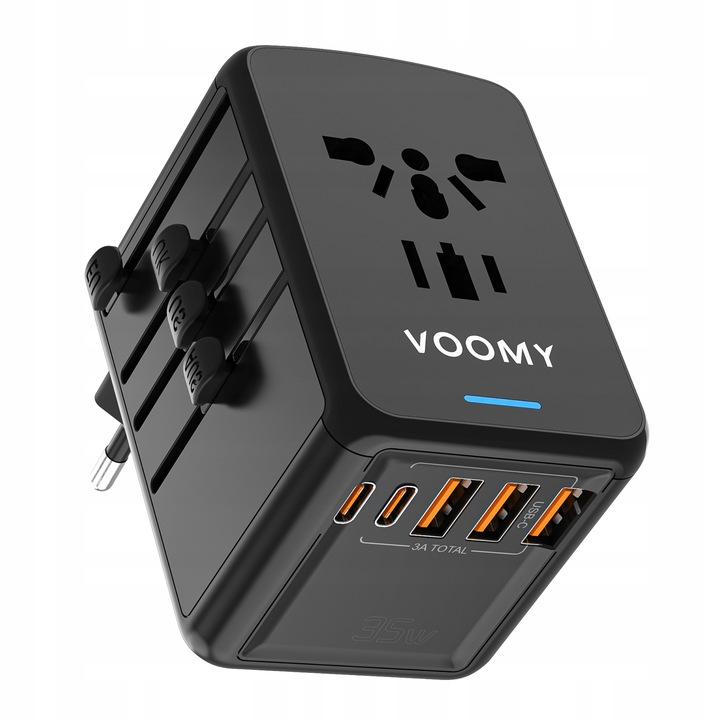 VOOMY Y30 Adapter Podróżny 3x USB-A 2x USB-C