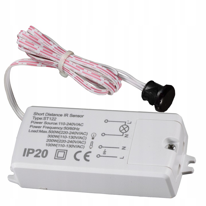 WŁĄCZNIK BEZDOTYKOWY DWUBIEGOWY MEBLOWY DO LED CZUJNIK RUCHU NA