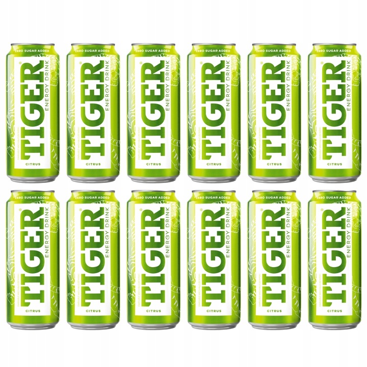 Napój energetyczny Tiger Naked Line CITRUS Limonka Cytryna 12x500ml