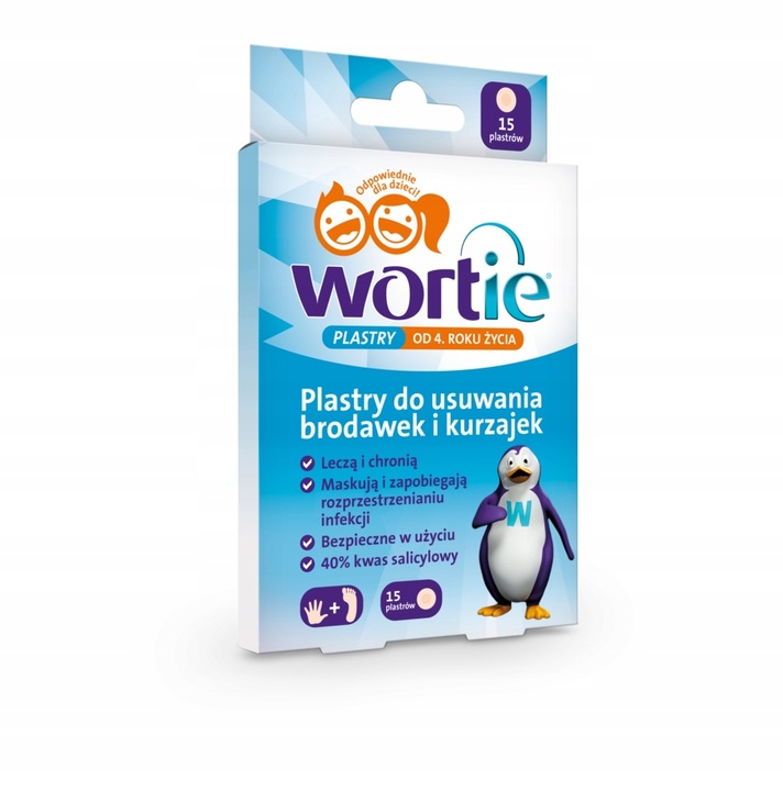 Wortie Plastry do usuwania brodawek i kurzajek, 15 sztuk