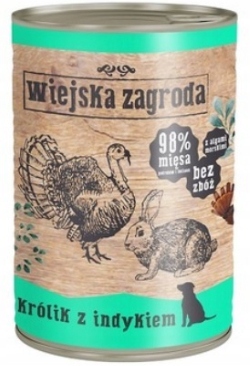 WIEJSKA ZAGRODA KARMA MOKRA MIX SMAKÓW 6x400G