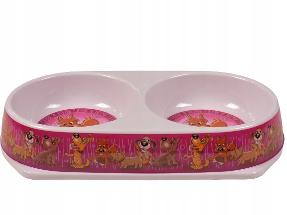 Miska podwójna dla kota psa karma picie 2 x 450 ml