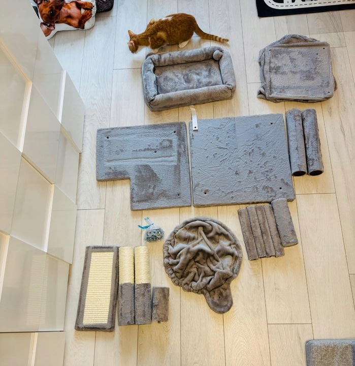 DRAPAK DLA KOTA KOTÓW STABILNY LEGOWISKO WIEŻA SŁUPEK DOMEK 3 POZIOMY