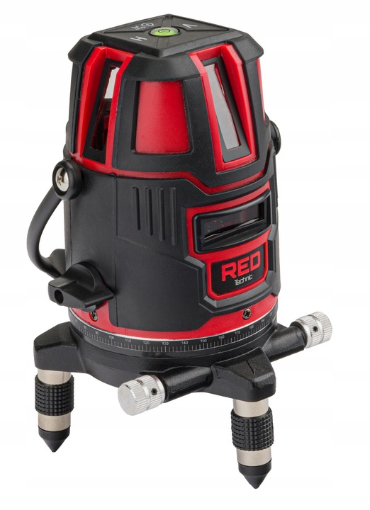 POZIOMICA LASEROWA LASER KRZYŻOWY 360 CZERWONY MOCNY 40M WALIZKA