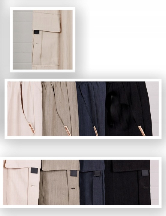 SPODNIE BOJÓWKI JOGGERY CARGO DRESY SCIĄGACZE KOLORY L/XL