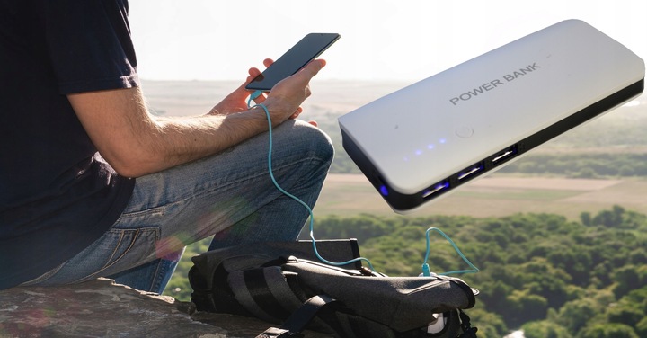 Power bank 50000mAh powerbank Wyświetlacz 3xUSB Latarka KOLORY SOLIDNY