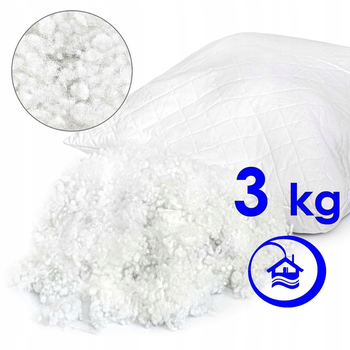 3 kg Kulka silikonowa wsad do poduszek wypełnienie 3 kg