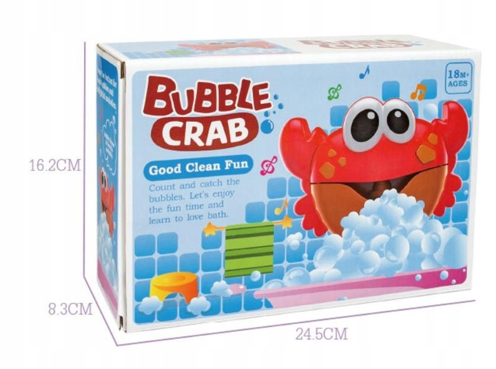 LT260 KRAB DO KĄPIELI ROBIENIA PIANY Z MELODIAMI