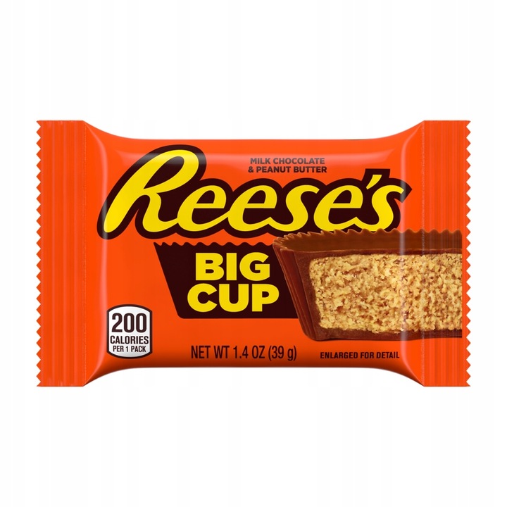 10x Masło Orzechowe Babeczka REESE'S Big Cup 39 g - ORYGINAŁ PROSTO Z USA!