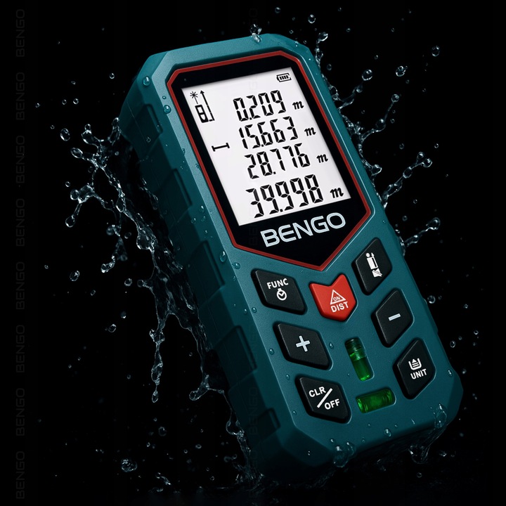 DALMIERZ LASEROWY 50m MIERNIK ODLEGŁOŚCI CYFROWY kątomierz poziomica