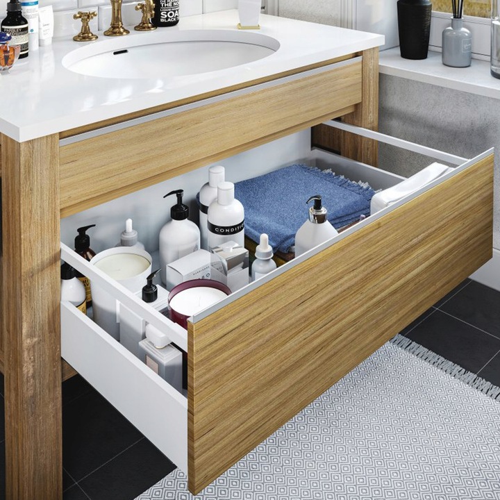 SZUFLADA GTV AXIS PRO 500B1 ŚREDNIA L500 H116 BIAŁA CICHY DOMYK WYSUW