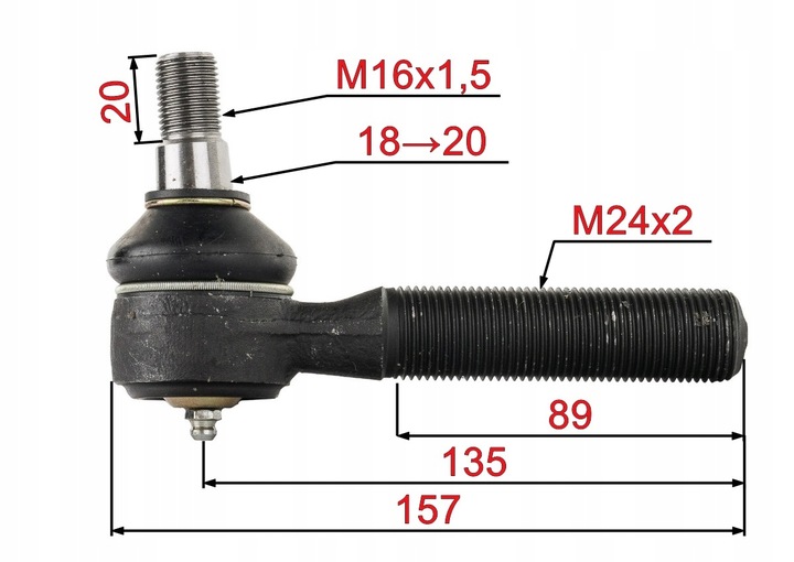 KOŃCÓWKA DRĄŻKA PRZEGUB KIEROWNICZY URSUS C-360 C360 KPL ZESTAW