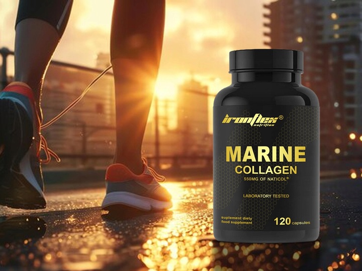 IRONFLEX COLLAGEN MARINE 120 kaps KOLAGEN RYBI MORSKI SKÓRA PAZNOKCIE WIT C