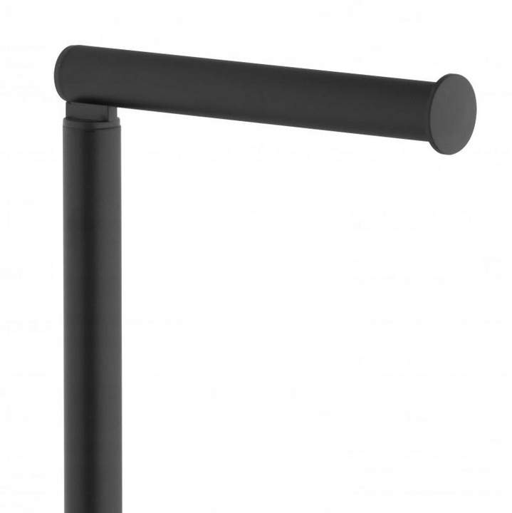 Stojak z uchwytem na papier toaletowy na 4 rolki do WC czarny loft