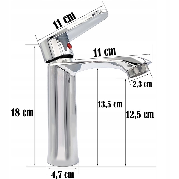 BATERIA UMYWALKOWA STOJĄCA JEDNOUCHWYTOWA STAŁA ŁAZIENKOWA KRAN UMYWALKI