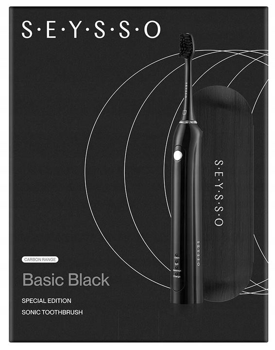 Szczoteczka soniczna SEYSSO Carbon Basic Czarny