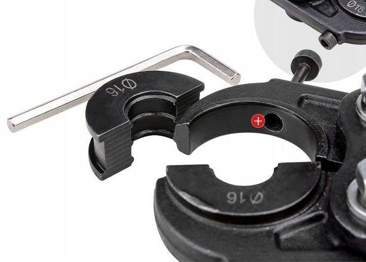 ZACISKARKA DO RUR PEX PRASA HYDRAULICZNA 16 20 26 mm SZCZYPCE