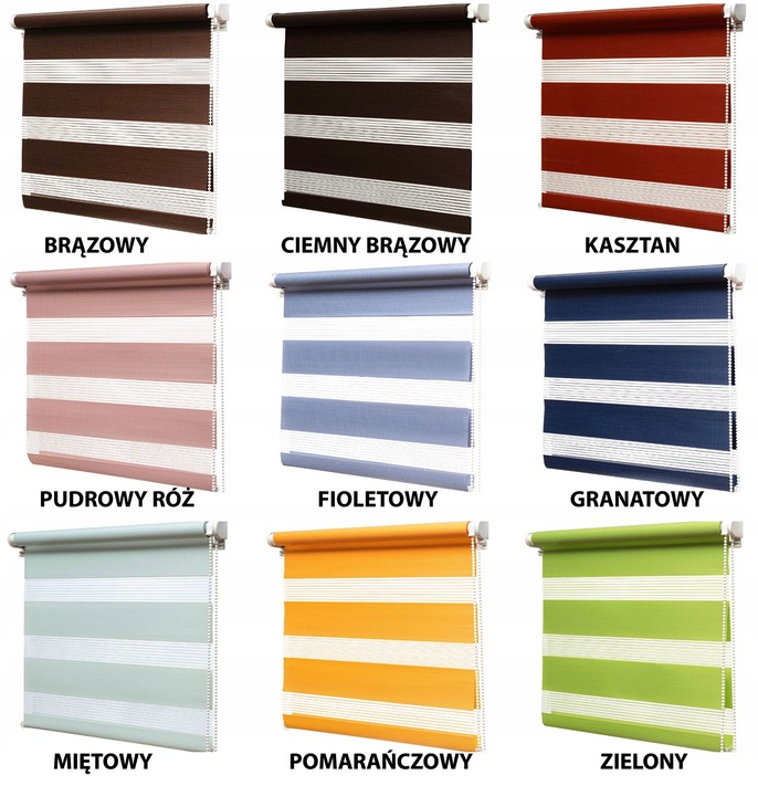 ROLETA ROLETY DZIEN NOC 65X150 NA WYMIAR BEZINWAZYJNE NAPINACZ ŻALUZJE