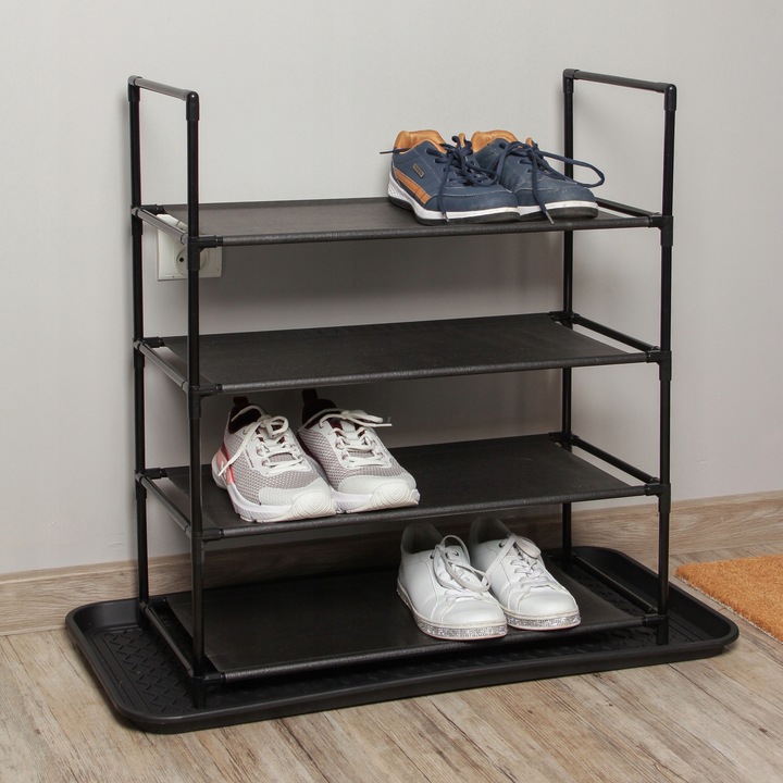 PÓŁKA NA BUTY REGAŁ STOJAK PÓŁKI OBUWIE SZAFKA POJEMNA LOFT 4 POZIOMY