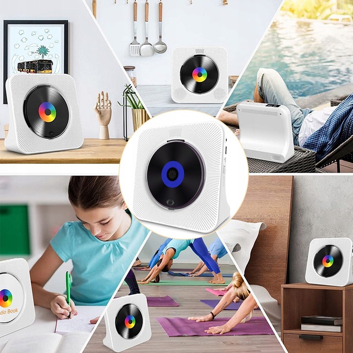 ODTWARZACZ CD PRZENOŚNY RADIO FM ODTWARZACZ CD BIURKOWY GŁOŚNIK