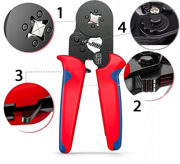 ZACISKARKA PRASKA TULEJEK KONEKTORÓW KOŃCÓWEK KABLI PRZEWODÓW ZESTAW