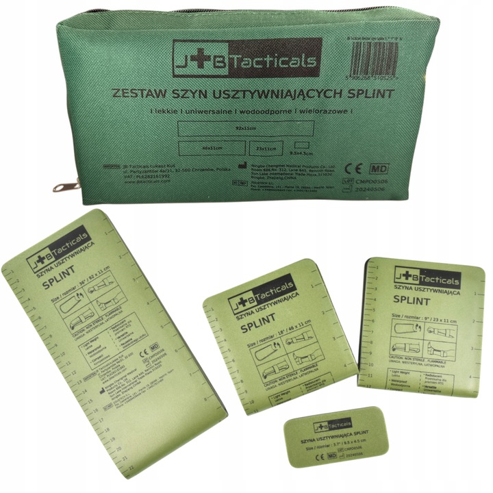 Zestaw 4 szyn unieruchamiających SPLINT 92 / 46 / 23/ 9,5 cm + TORBA