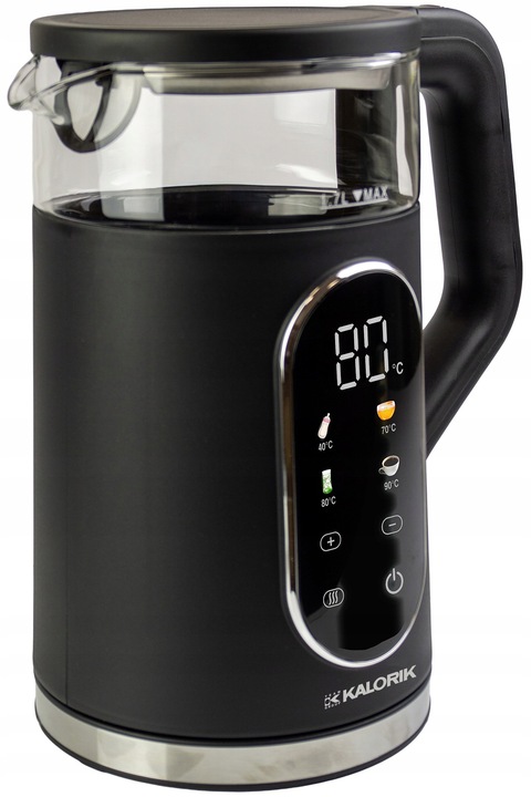 CZAJNIK ELEKTRYCZNY REGULACJA TEMPERATURY DIGITAL CZARNY 1,7L 2200W
