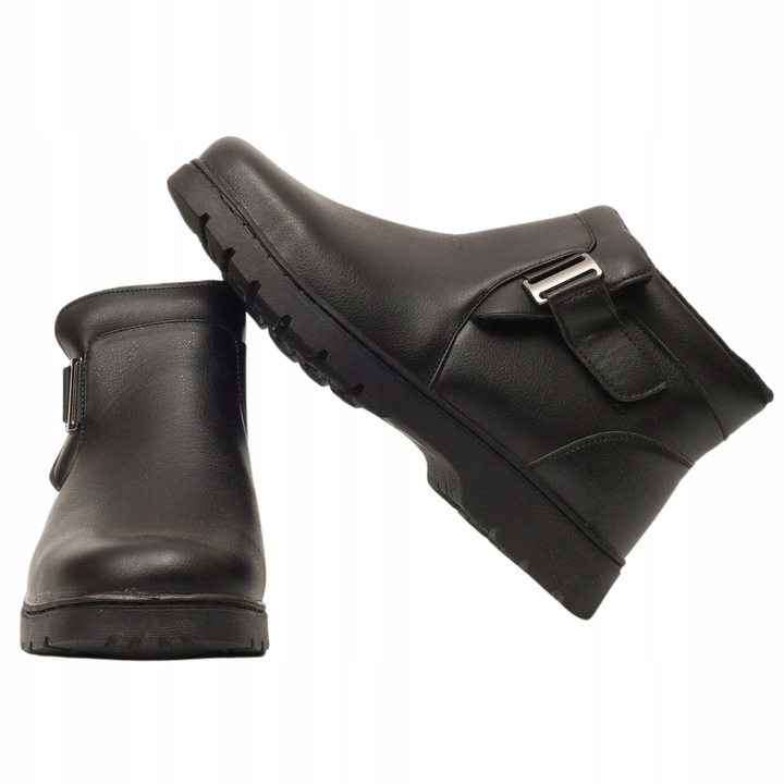 BUTY MĘSKIE ZIMOWE OCIEPLANE NA RZEP ŚNIEGOWCE WYGODNE