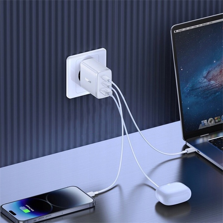 Ładowarka sieciowa Baseus USB-C USB 65W do telefonu, komputera / szybka