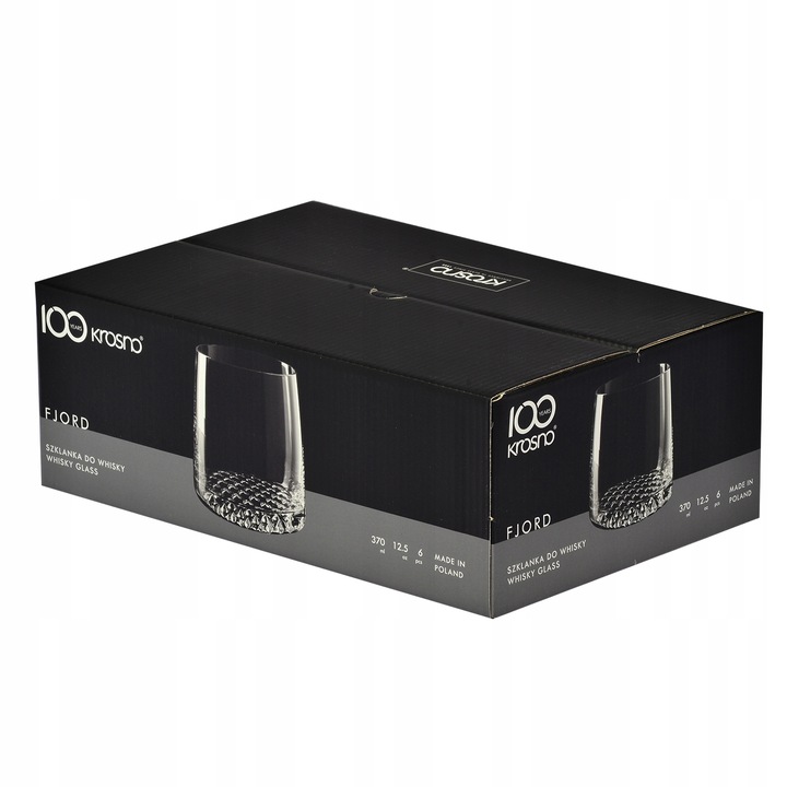 Szklanki do whisky Fjord KROSNO 6szt 370ml z grubym dnem stylowe