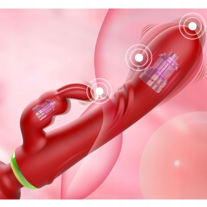 WIBRATOR KRÓLICZEK 3W1 PUNKTU G MASAŻER DWUSTRONNY 2500 DRGAŃ NA MINUTĘ