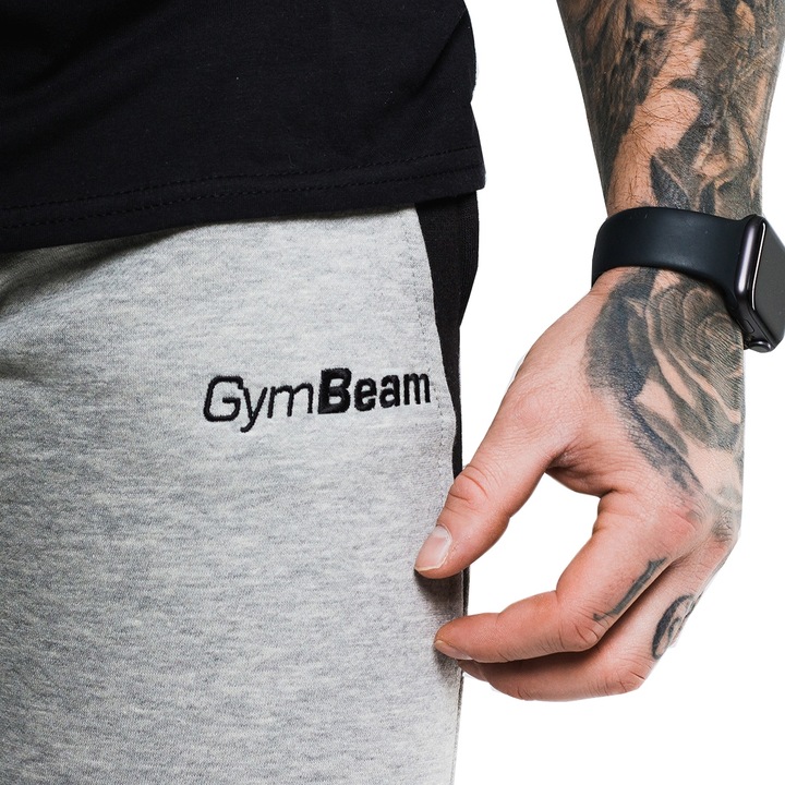Dresy Spodnie Męskie Treningowe Szare - GymBeam XL